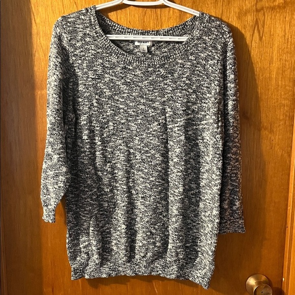 Old Navy Tops - Woman’s Old Navy Black and White Marled Knit Sweater Large